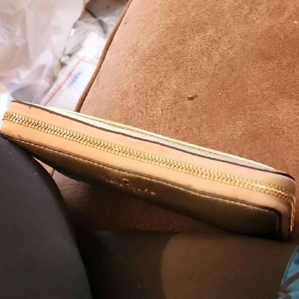 Kate Spade Metallic Gold Zip Wallet